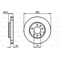 Genuine Bosch Front Brake Rotors Discs Set CD1323