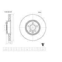 Genuine Bosch Front Brake Rotors Discs Set CD1330