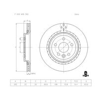 Genuine Bosch Rear Brake Rotors Discs Set CD1339