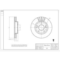 Genuine Bosch Front Brake Rotors Discs Set CD1368
