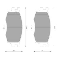 Genuine Bosch Front Brake Pads DB1787BL