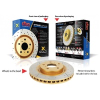 DBA Street Gold Cross-drilled/slotted KP Rotors fits Holden 78-92 VB-VP DBA015X