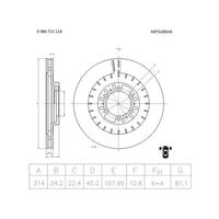 Genuine Bosch Front Brake Rotors Set F026A01088