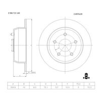 Genuine Bosch Rear Brake Rotors Discs Set F026A01225