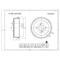Genuine Bosch Brake Drum F026A05820