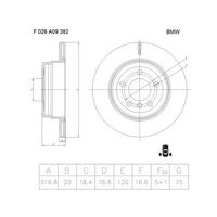 Genuine Bosch Rear Brake Rotors Discs Set F026A09382