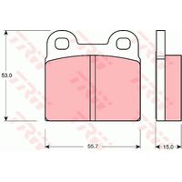 TRW Rear Brake Pad GDB102