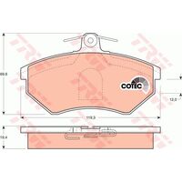 TRW Front Brake Pad GDB1044