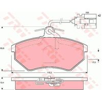 TRW Front Brake Pad GDB1057