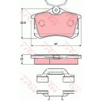 TRW Rear Brake Pad GDB1416