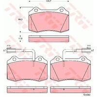 TRW Front Brake Pad GDB1519