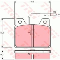 TRW Rear Brake Pad GDB156