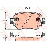 TRW Rear Brake Pad GDB2042