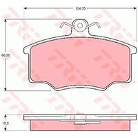 TRW Front Brake Pad GDB403