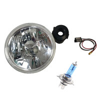 Headlight Upgrade Kit 2 X 7" Round Lamp 60/55W H4 Halogen Conversion