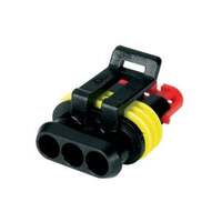 Hella Plug Super Seal 3WAY (3 PCES) 8KW HM4983-P 3 Pole Plug And Socket