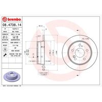 Brembo Rear Brake Rotors Set 08.4738.14