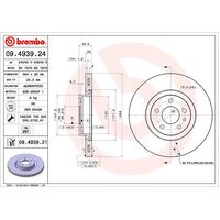 Brembo Front Brake Rotors Set 09.4939.21