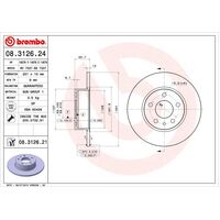 Brembo Rear Brake Rotors Set 08.3126.21