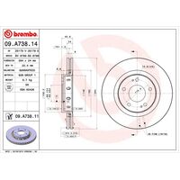Brembo Front Brake Rotors Set 09.A738.11