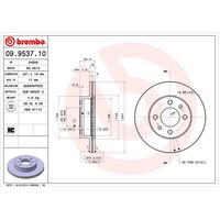 Brembo Front Brake Rotors Set 09.9537.10
