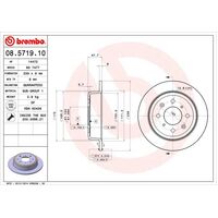 Brembo Rear Brake Rotors Set 08.5719.10
