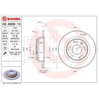 Brembo Rear Brake Rotors Set 08.6898.10
