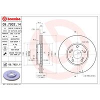 Brembo Front Brake Rotors Set 09.7932.11