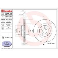 Brembo Front Brake Rotors Set 09.9077.11