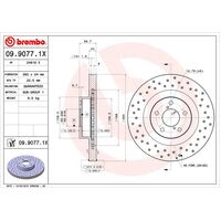 Brembo Front Brake Rotors Set 09.9077.1X