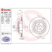 Brembo Rear Brake Rotors Set 09.B041.11