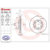 Brembo Front Brake Rotors Set 09.A304.10