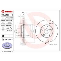 Brembo Front Brake Rotors Set 09.9185.11