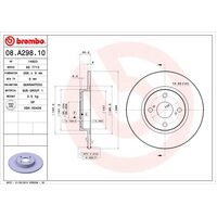 Brembo Rear Brake Rotors Set 08.A298.10