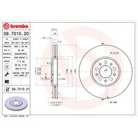 Brembo Front Brake Rotors Set 09.7010.21