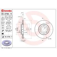 Brembo Front Brake Rotors Set 09.6799.11