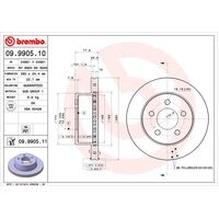 Brembo Front Brake Rotors Set 09.9905.11