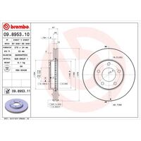 Brembo Front Brake Rotors Set 09.8953.11