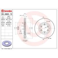 Brembo Front Brake Rotors Set 09.A862.10