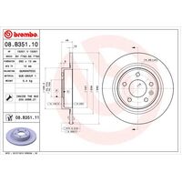 Brembo Rear Brake Rotors Set 08.B351.11