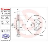 Brembo Front Brake Rotors Set 09.A427.11