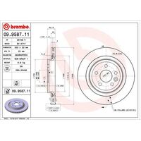Brembo Rear Brake Rotors Set 09.9587.11