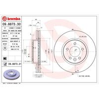 Brembo Front Brake Rotors Set 09.8873.31
