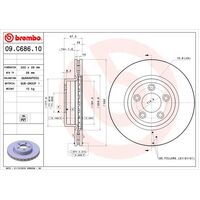 Brembo Front Brake Rotors Set 09.C686.11