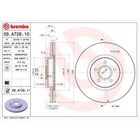 Brembo Front Brake Rotors Set 09.A728.11