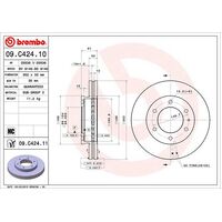 Brembo Front Brake Rotors Set 09.C424.11