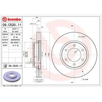 Brembo Front Brake Rotors Set 09.C520.11