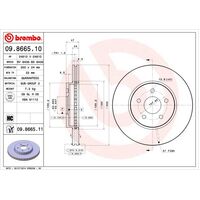 Brembo Front Brake Rotors Set 09.8665.11