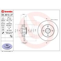 Brembo Rear Brake Rotors Set 08.9512.27