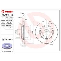 Brembo Front Brake Rotors Set 09.A148.41